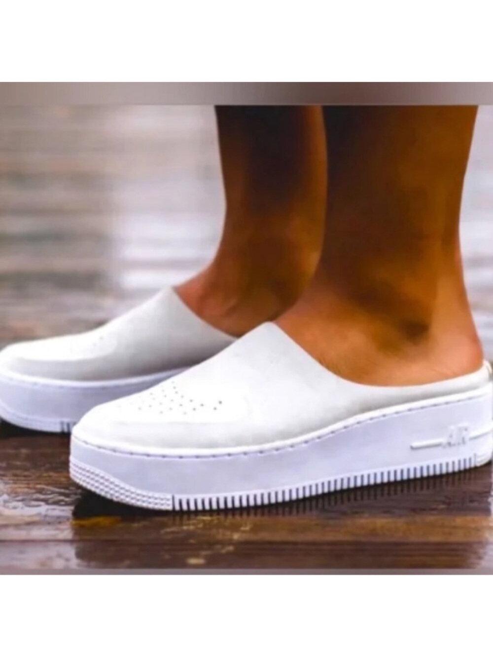Nike Air Force 1 Lover XX Slip On Shoe Women's Size 8 white - Picture 1 of 9
